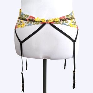 Victoria's Secret Dream Angels Floral Embroidered Garter Belt